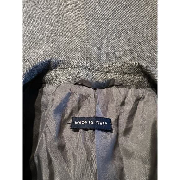 Vintage 80's Giorgio Armani Classico 42R Beige Gray Nailhead Sport Coat Blazer - Picture 6 of 15